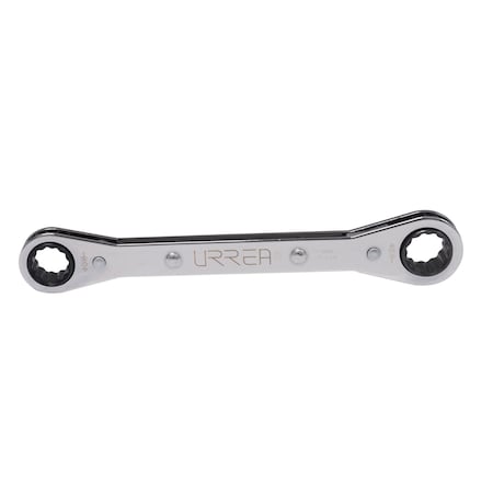 Urrea 12-Point Flat Ratcheting Box-End Wrench, 3/4"X 7/8"opening size. 1196